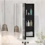 Medicine Cabinet, 14 x 24 inches, Medicine Cabinet for Bathroom with Mirror, Aluminum Frame Bathroom Wall Cabinet, 2-layer Adjus