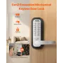Mechanical Keyless Entry Door Lock, 14 Key Mechanical Door Lock, Mechanical Keypad Door Lock with Handle, Stainless Steel Waterp