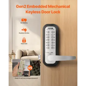 Mekanisk nøglefri indgangsdørlås 14 Key Mechanical Door Lock