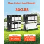 Folding Chair Rack, 800 LBS Capacity, Heavy-duty Chair Cart for 84 Chairs/ 12 Tables+42 Chairs, Dual-layer Chair Storage Dolly w