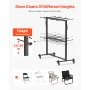 Folding Chair Rack, 800 LBS Capacity, Heavy-duty Chair Cart for 84 Chairs/ 12 Tables+42 Chairs, Dual-layer Chair Storage Dolly w