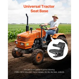 Waterproof Forklift Seat Adjustable Tractor Suspension Seat Mower Digger