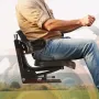 Universal Forklift Seat, Waterproof Tractor Suspension Seat with Adjustable Back, Secure Tractor Seat with Micro Switch, Widely 