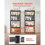 Storage Shelves, 2000 lbs, 5 Tier Garage Storage Shelving, 16" D x 32" W x 72" H Adjustable Metal Shelves for Garage Shelves Uti