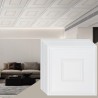 Ceiling Tiles 12-Pack 24 x 24 in PVC Easy Installation White Geometric