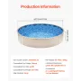 21-ft Round Above Ground Pool Liner, Overlap Pool Liners, Standard Gauge Vinyl, 48-to-54inch Wall Height, Designed for Steel Sid
