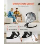 Baby Swing, 5-Speed Baby Rocker Swing with 3 Seat Positions, Portable Infant Swing with PVC Touch Panel, Remote Control, Bluetoo