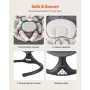 Baby Swing, 5-Speed Baby Rocker Swing with 3 Seat Positions, Portable Infant Swing with PVC Touch Panel, Remote Control, Bluetoo