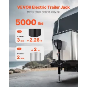 Electric Trailer Jack 5000 lbs Power Tongue Jack til RV Trailer & Camper