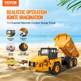 RC Remote Control Dump Truck Toy Construction Vehicle Toy 11ch