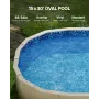 15 x 30 ft Oval Pool Liner, Overlap Style Above Ground Pool Liners, 48-to-54inch Wall Height, Durable Pool Liner, Standard Gauge