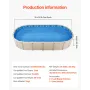 15 x 30 ft Oval Pool Liner, Overlap Style Above Ground Pool Liners, 48-to-54inch Wall Height, Durable Pool Liner, Standard Gauge