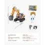 Fjernbetjening Gravemaskine Legetøj 15 Channel 1:14 Skala RC