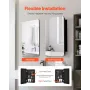 Medicinskab 16 "x 24" spejlmedicinsk kabinet Justerbare hylder