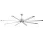 213 cm Ceiling Fan No Light, 6-Speed Remote Control, Aluminum 8-Blade, Reversible DC Motor, Modern Low Profile Flush Mount Fan f
