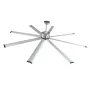 213 cm Ceiling Fan No Light, 6-Speed Remote Control, Aluminum 8-Blade, Reversible DC Motor, Modern Low Profile Flush Mount Fan f