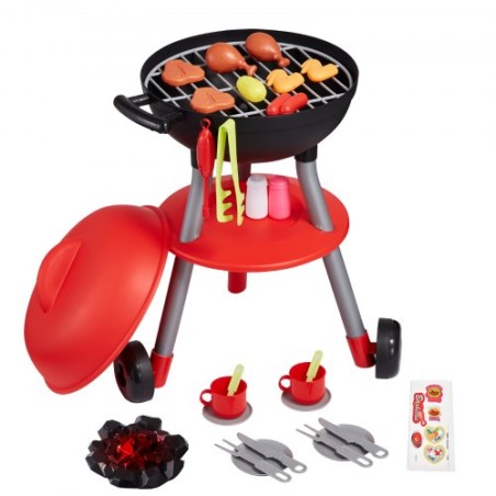 28 PCS Kids BBQ Grill Playset Cooking Grill Toy Set Foregiver lydlys