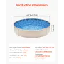 Pool Liner, 33ft Round Pool Liner, Uinbead Style, Durable Vinyl Pool Liner, Standard Gauge, 52in Wall Height, Pool Liner Replace