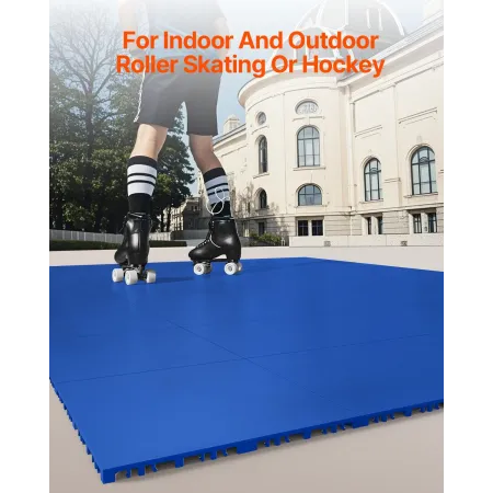 Dryland Tiles for Hockey Floor Mat, 12 x 12 in 8 Pcs Interlocking Versatile Training Surface, Dance Floor Tiles, Hockey Training