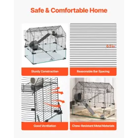 Wire Hamster Cage Habitat 22.8in gnaver Gerbil Small Animal House