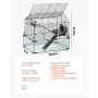 Hamster Cage, 360° Viewing Transparent Hamster Habitats, Small Animal Cage, 22.8 x 15 x 21.3 in, Ventilated Pet Mouse Cages with