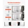 Medicine Cabinet, 25.5 x 40 inch, Medicine Cabinet for Bathroom with Mirror, Aluminum Frame Bathroom Wall Cabinet, 4-layer Adjus