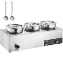 Commercial Soup Warmer Soup Station with 3*7.4Qt Pot Soup Kettle Warmer