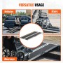 Portable Wheelchair Ramp, 4 ft 800 lbs Capacity, Non-Slip Aluminum Folding Threshold Ramp, Foldable Mobility Scooter Ramp Wheel