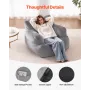 Bean Bag Stol Beanbag Sofa Stol med armlæn til voksne Plush Gray