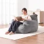 Bean Bag Chair, BeanBag Sofa Chair with Armrests for Adults, Fluffy Plush & High-Density Foam Filling Adult Bean Bag with Zapper