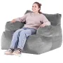 Bean Bag Chair, BeanBag Sofa Chair with Armrests for Adults, Fluffy Plush & High-Density Foam Filling Adult Bean Bag with Zapper