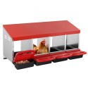 4-Compartment Chicken Nest Box Metal Box with Inclined Nesting Boxes