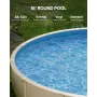 Rund poolliner 5,6 m overlappende poolliner 132 cm væghøjde