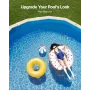 Oval Pool Liner, 22 x 12.3 ft, Swimming Pool Liner, Standard Gauge, Durable Vinyl Pool Liner, Overlap Style, Pool Liner Replacem