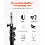 Wall Mount Triangle Boom Arm Light Stand 39.37in/100 cm Ring