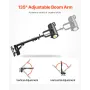 Ring Light Wall Mount Boom Arm, 39.37 in/100 cm, Triangle Boom Arm Support 180° Rotation, Heavy Duty Wall Stand Tirpod Support, 
