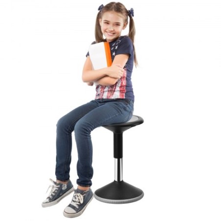 Wobble Chair Height-Adjustable (15.7-21.7") Active Chair Age 12-18 Black
