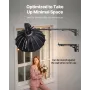 Wall Mount Triangle Boom Arm Light Stand 39.37in/100 cm Ring