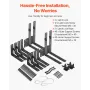 Gate Corner Brace Bracket, 2 Sets, Anti Sag Gate Frame Hardware Kit, Gate Frame Brace Bracket with Latch Lock, Screws, for Shed 