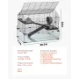 Hamster Cage, 360° Viewing Transparent Hamster Habitats, Small Animal Cage, 29.5 x 17.3 x 24 in, Ventilated Pet Mouse Cages with