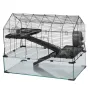 Hamster Cage, 360° Viewing Transparent Hamster Habitats, Small Animal Cage, 29.5 x 17.3 x 24 in, Ventilated Pet Mouse Cages with