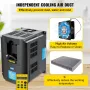 Variable Frequency Drive, AC 220V Input 4KW Variable Frequency CNC Drive Inverter Converter, VFD 5.5HP 1 or 3 Phase Input, 3 Pha