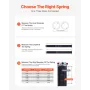 Garage Door Torsion Springs, Pair of 0.225 x 2 x 27 in, 16000 Cycles, Electrophoresis Black Coated for Replacement, Garage Door 
