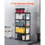 Storage Shelves, 2000 lbs, 5 Tier Garage Storage Shelving, 16" D x 32" W x 63" H Adjustable Metal Shelves for Garage Shelves Uti