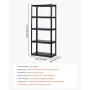 Storage Shelves, 2000 lbs, 5 Tier Garage Storage Shelving, 16" D x 32" W x 63" H Adjustable Metal Shelves for Garage Shelves Uti