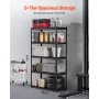 Storage Shelves, 2000 lbs, 5 Tier Garage Storage Shelving, 18" D x 40" W x 72" H Adjustable Metal Shelves for Garage Shelves Uti