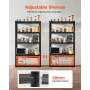 Storage Shelves, 2000 lbs, 5 Tier Garage Storage Shelving, 18" D x 40" W x 72" H Adjustable Metal Shelves for Garage Shelves Uti