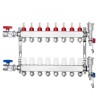 8-Branch Radiant Heat Manifold 1/2 "PEX-rørgulvopvarmningsmanifoldsæt