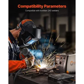 200Amp Spool Gun with 20FT Cable Compatible with Hobart lronMan 240 Welder