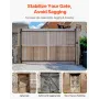 Gate Building Kit, Fits 36 to 60 in Wide Openings, Up from 6 to 7 ft High Fence, Adjustable Gate Building Kit, Anti Sag Full Gat